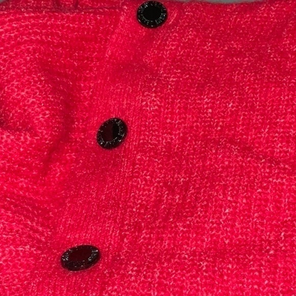 DKNY Jeans Women's Drop-Shoulder Long-Sleeve Sweater Large Red NWT - Picture 7 of 10